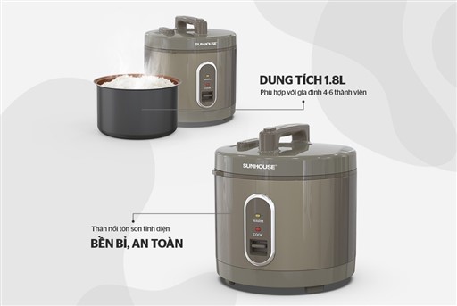 Nồi cơm điện 1.8L Sunhouse SHD8632