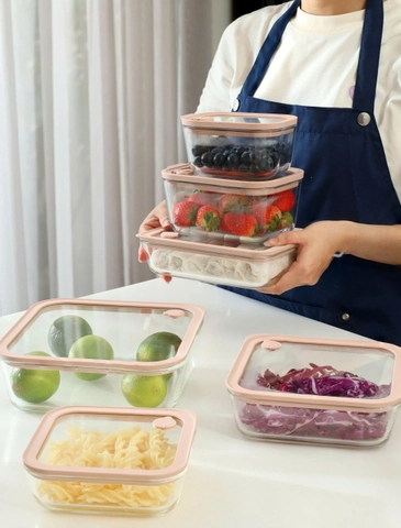 Hộp đựng thực phẩm thuỷ tinh chịu nhiệt borosilicate hình chữ nhật Kaiyo 2600ml KFC-5288