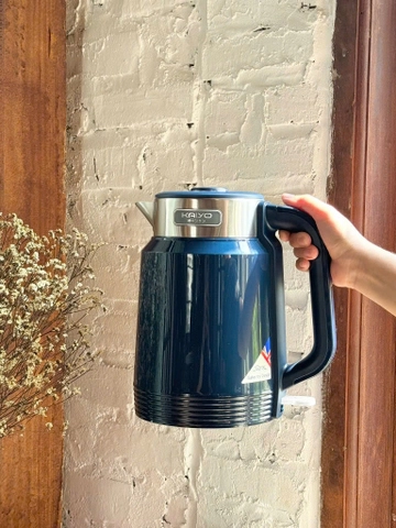 Ấm siêu tốc 2 lớp cool touch 2L Kaiyo màu xanh navy KEK-0610
