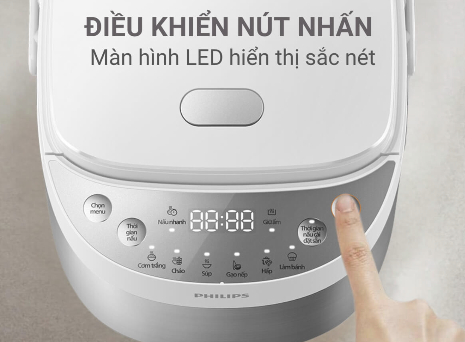 Nồi Cơm Điện Tử Mini Philips HD3170/66