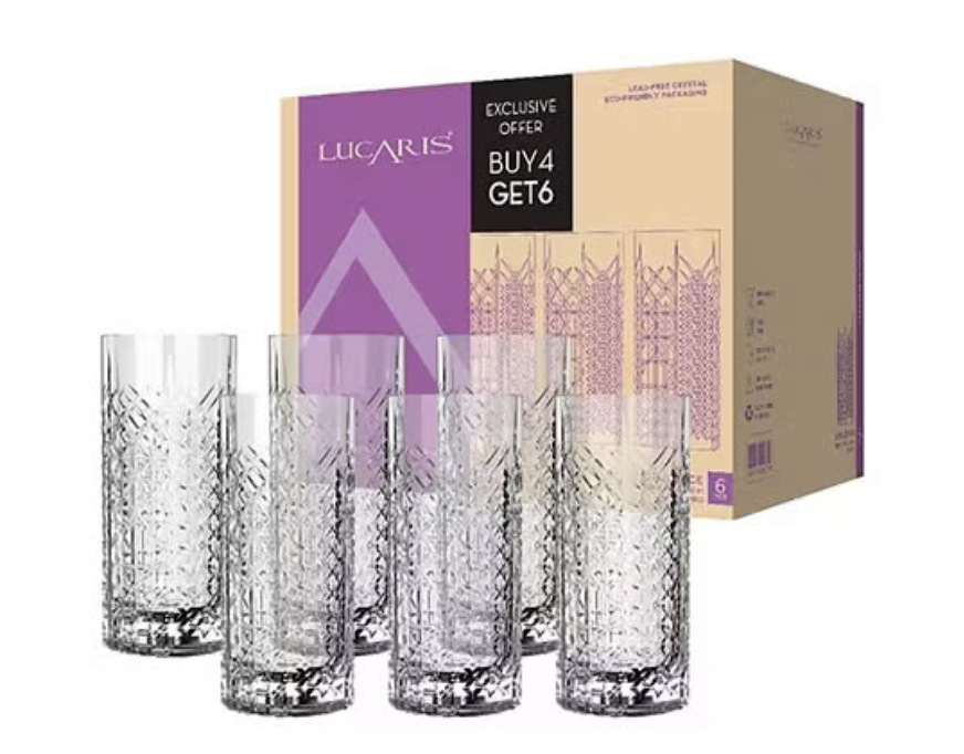 Ly Cocktail Cao Cấp Lucaris Opulence Kin Hi Ball LP26HB12