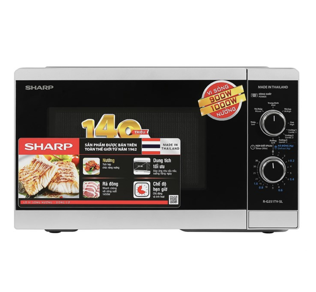 Lò Vi Sóng Có Nướng Sharp R-G251TV-SL 25 Lít
