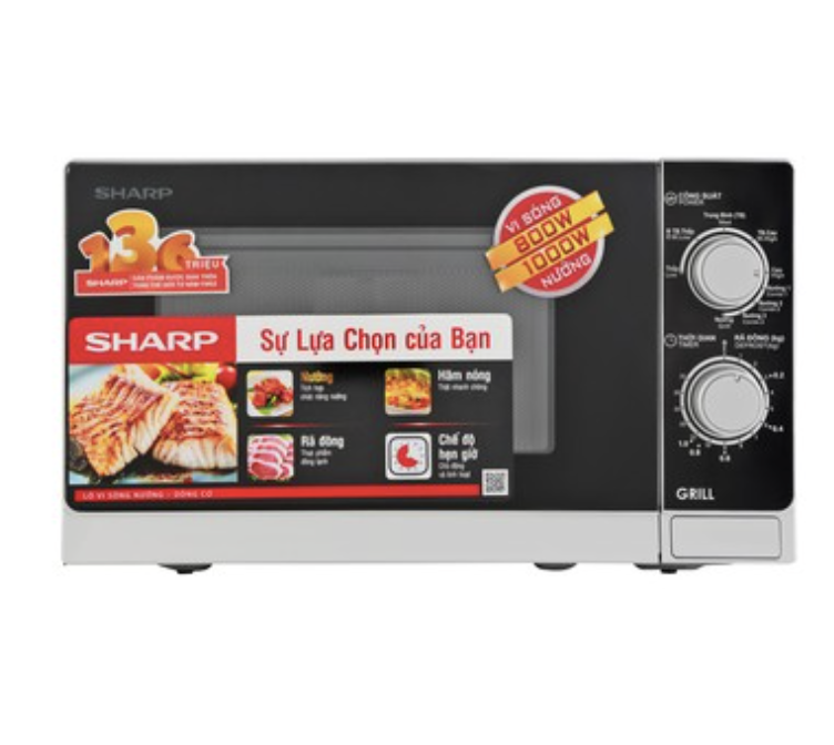 Lò Vi Sóng Có Nướng Sharp R-G222VN-S 20 Lít 800W