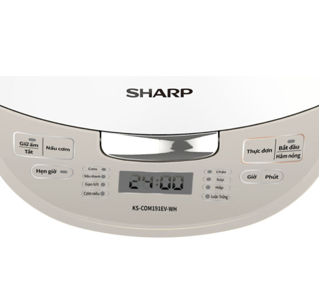 Nồi Cơm Điện Tử Sharp KS-COM191EV-WH 1.8 Lít