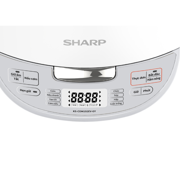 Nồi Cơm Điện Tử Sharp KS-COM192EV-GY 1.8 Lít