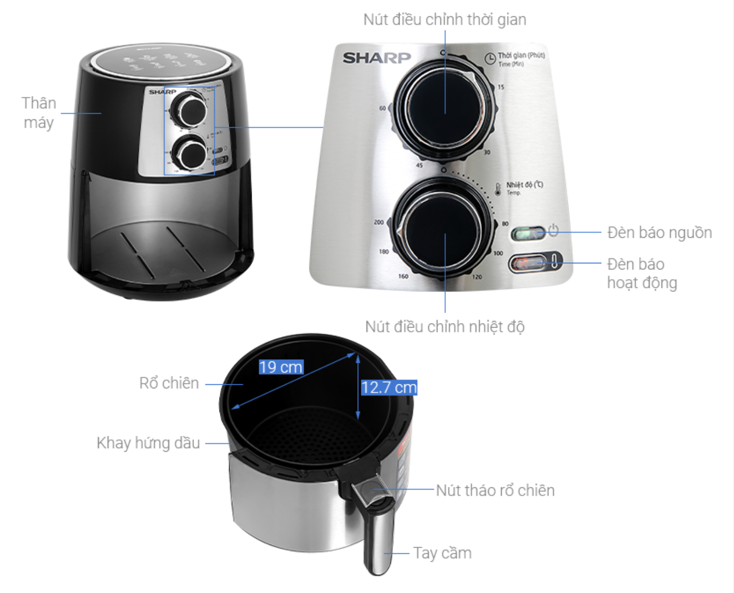 Nồi Chiên Không Dầu Sharp KF-AF42MV-ST