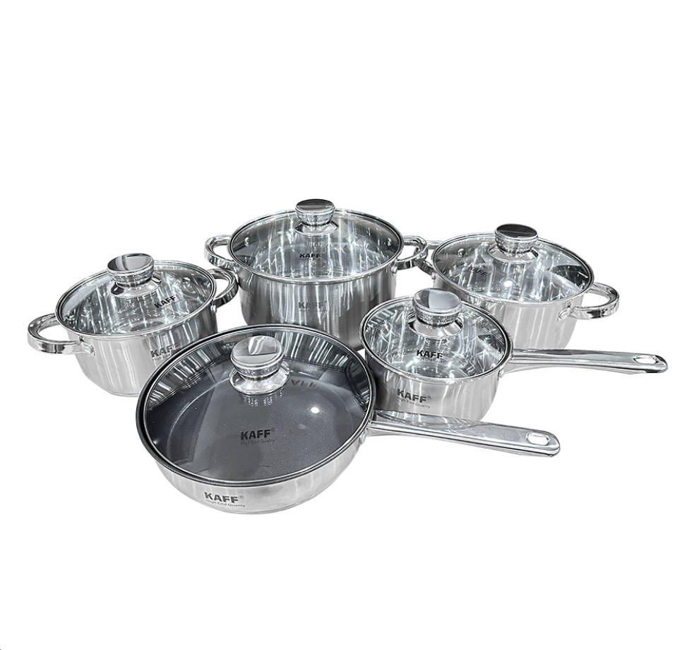 Bộ Nồi Chảo Inox 304 KF-ST005Fr 5 Món 10 Thứ