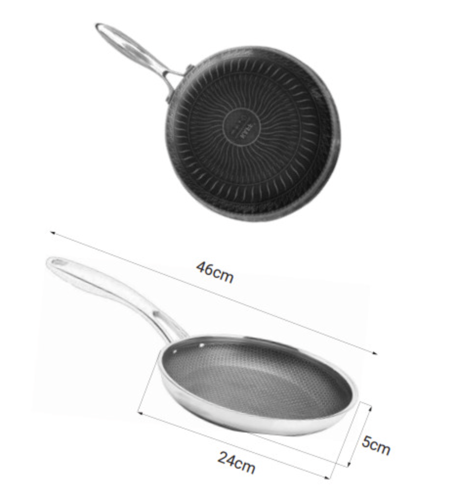 Chảo Inox Chống Dính Tổ Ong KAFF KF-245IOHC