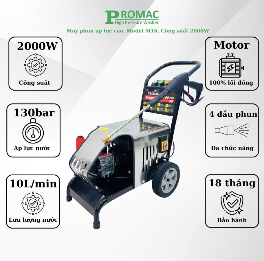 Máy phun áp lực PROMAC M16