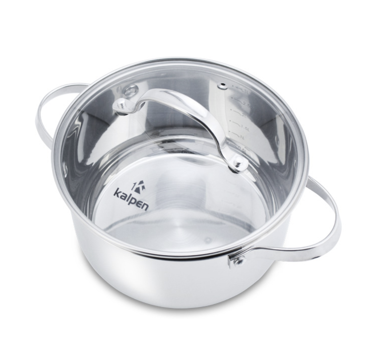 Bộ nồi chảo 4 món Inox 5 lớp đáy Kalpen Lermat L2