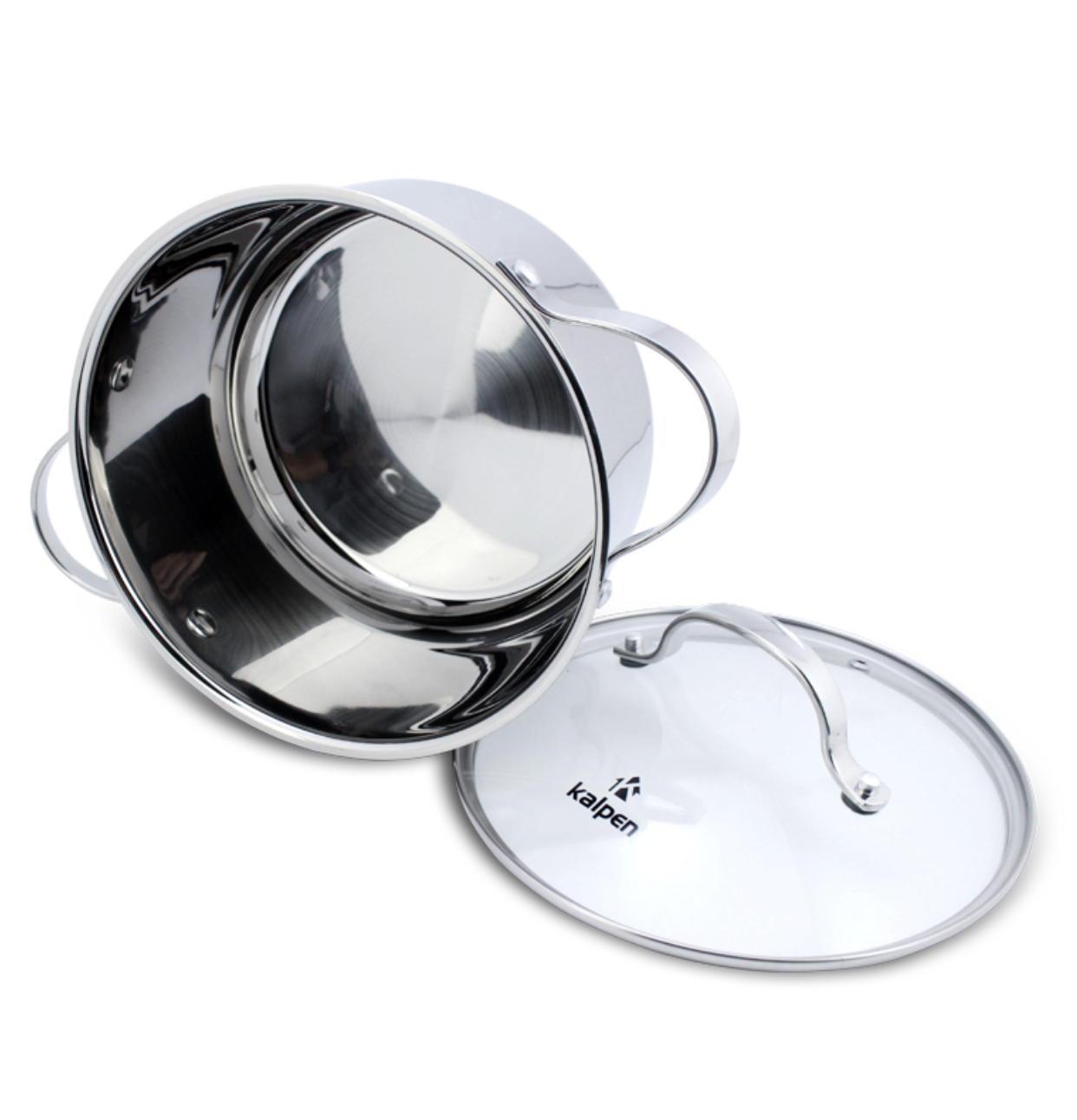 Bộ nồi chảo 4 món Inox 5 lớp đáy Kalpen Lermat L2
