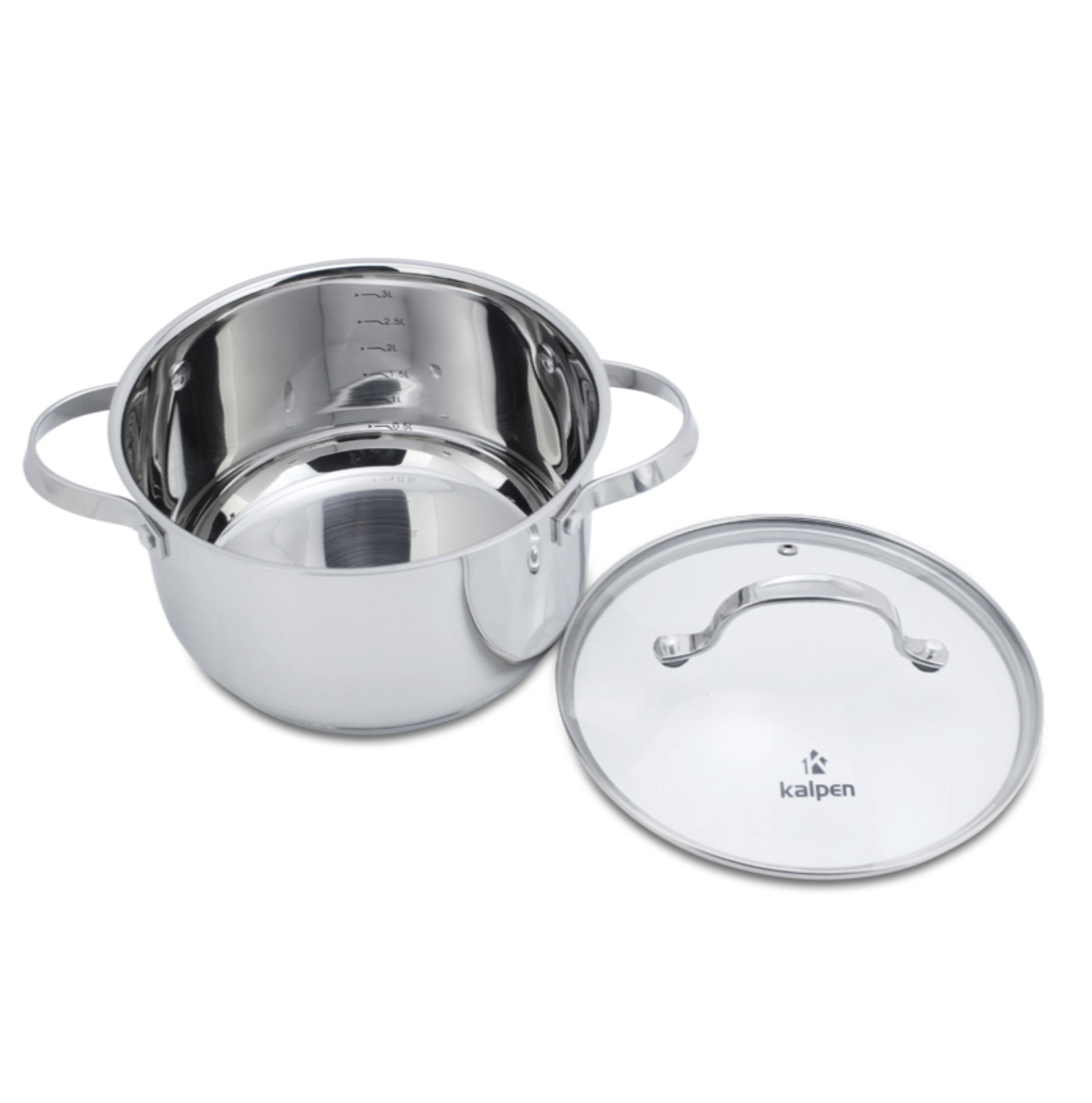 Bộ nồi chảo 4 món Inox 5 lớp đáy Kalpen Lermat L2Pro