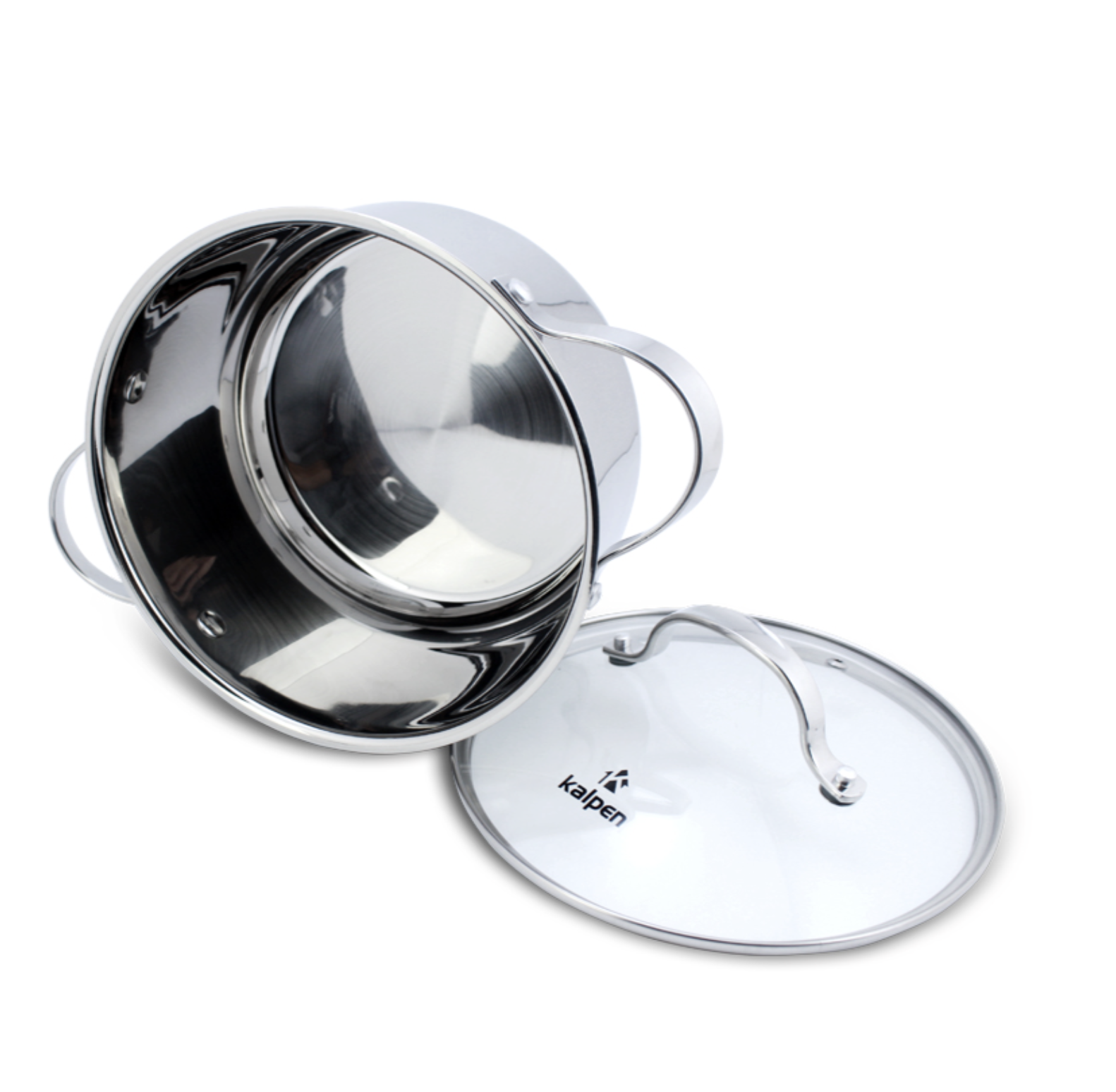 Bộ nồi chảo 4 món Inox 5 lớp đáy Kalpen Lermat L2Pro