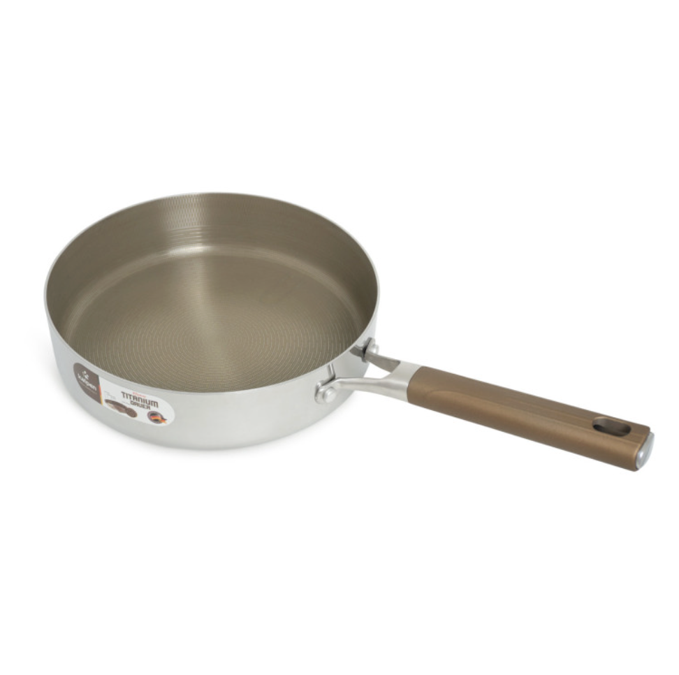 CHẢO INOX 304 LIỀN KHỐI PHỦ TITANIUM KALPEN DAUER TD24