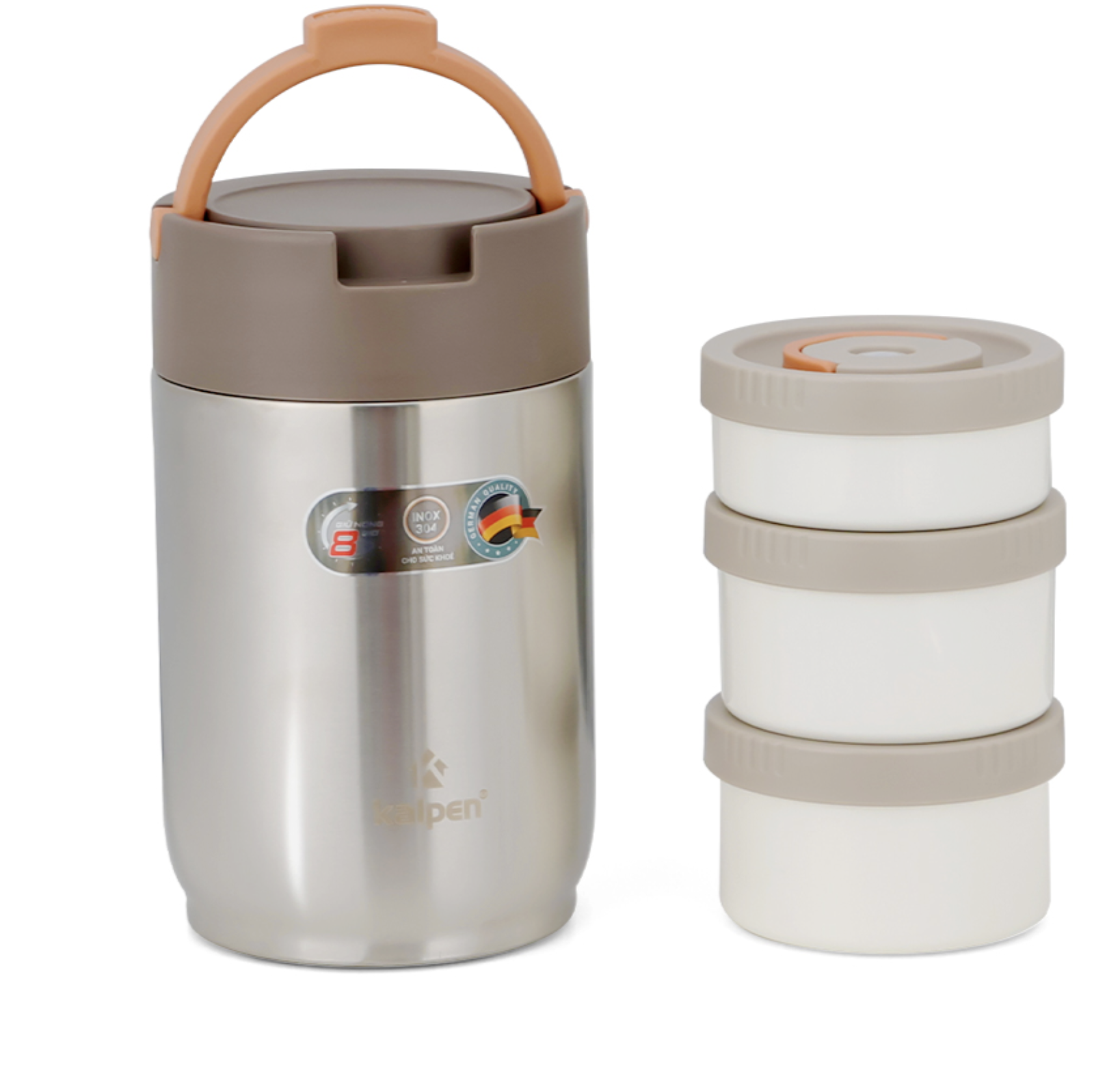 Hộp Cơm Giữ Nhiệt Inox 304 3 Ngăn Kalpen I1