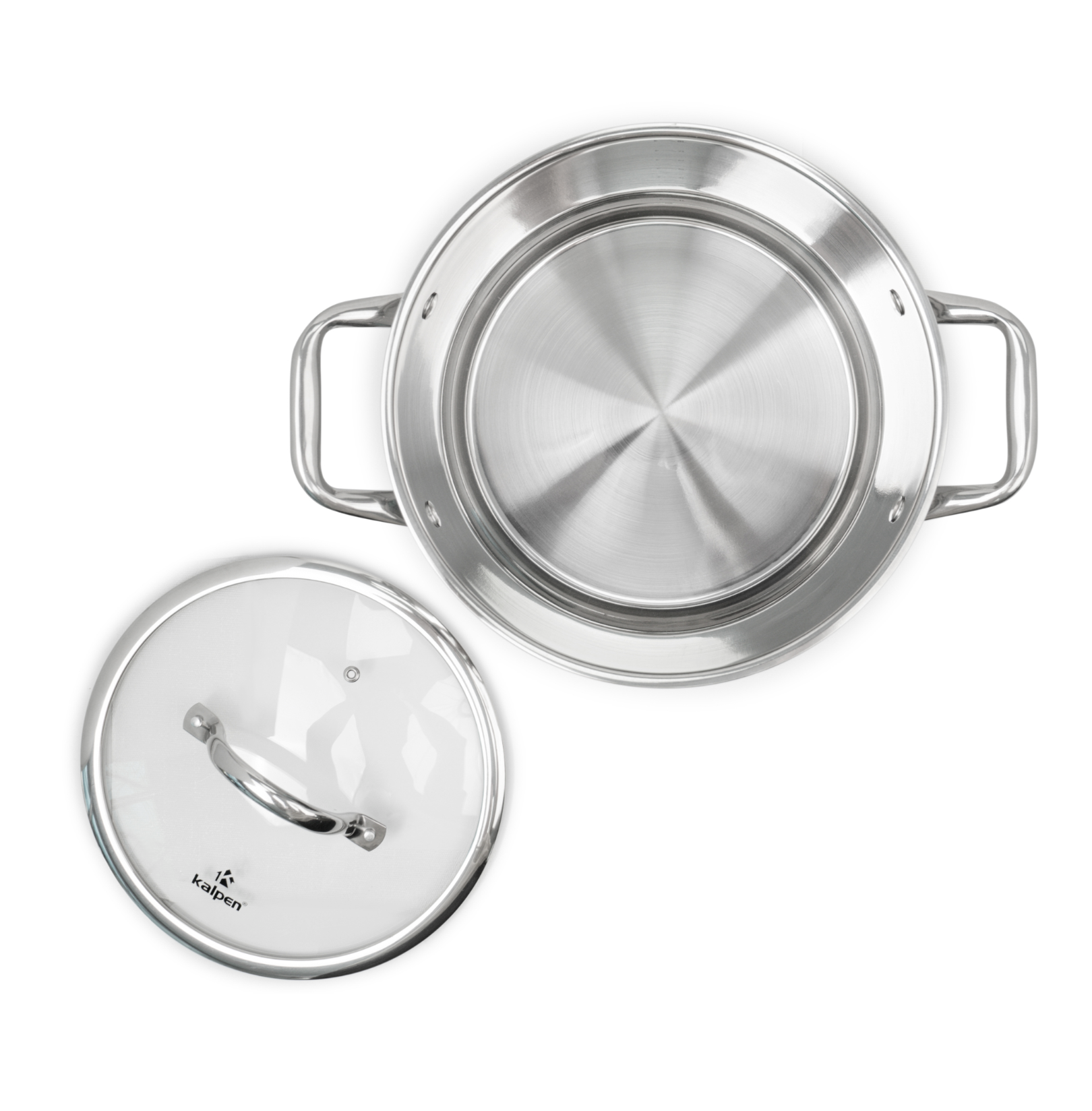 Bộ 3 nồi Inox 5 lớp đáy thành cao Kalpen Glanzer GL1 18-20-24cm