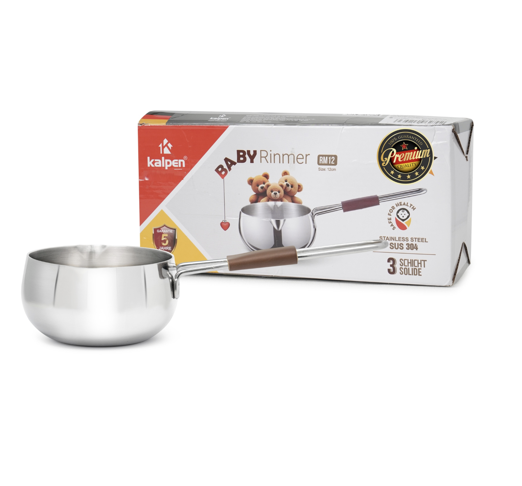 Quánh Inox 304 liền khối miệng rót Kalpen Baby Rinmer RM12