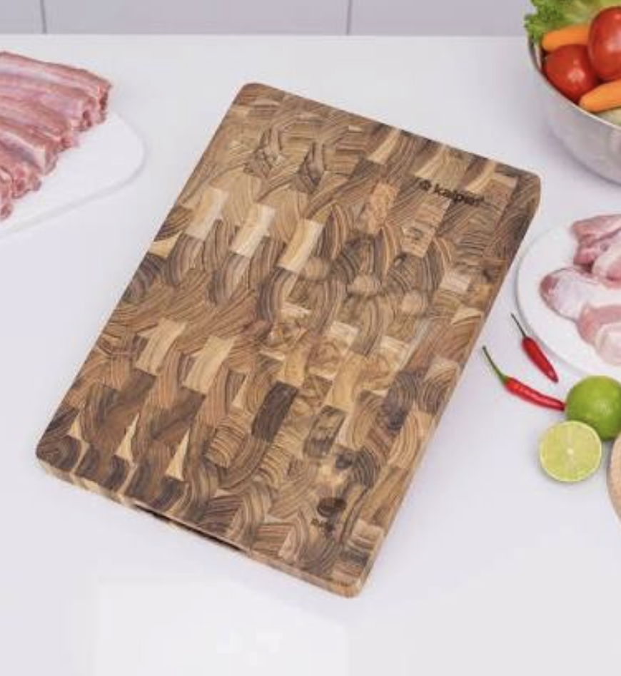 Thớt thái chữ nhật gỗ Teak Kalpen T7 25x35cm