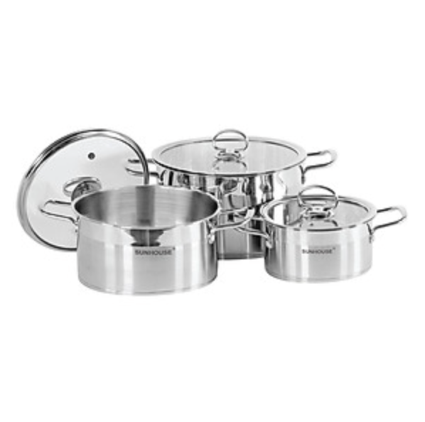 Bộ 3 nồi inox 5 đáy Sunhouse Mama SH784