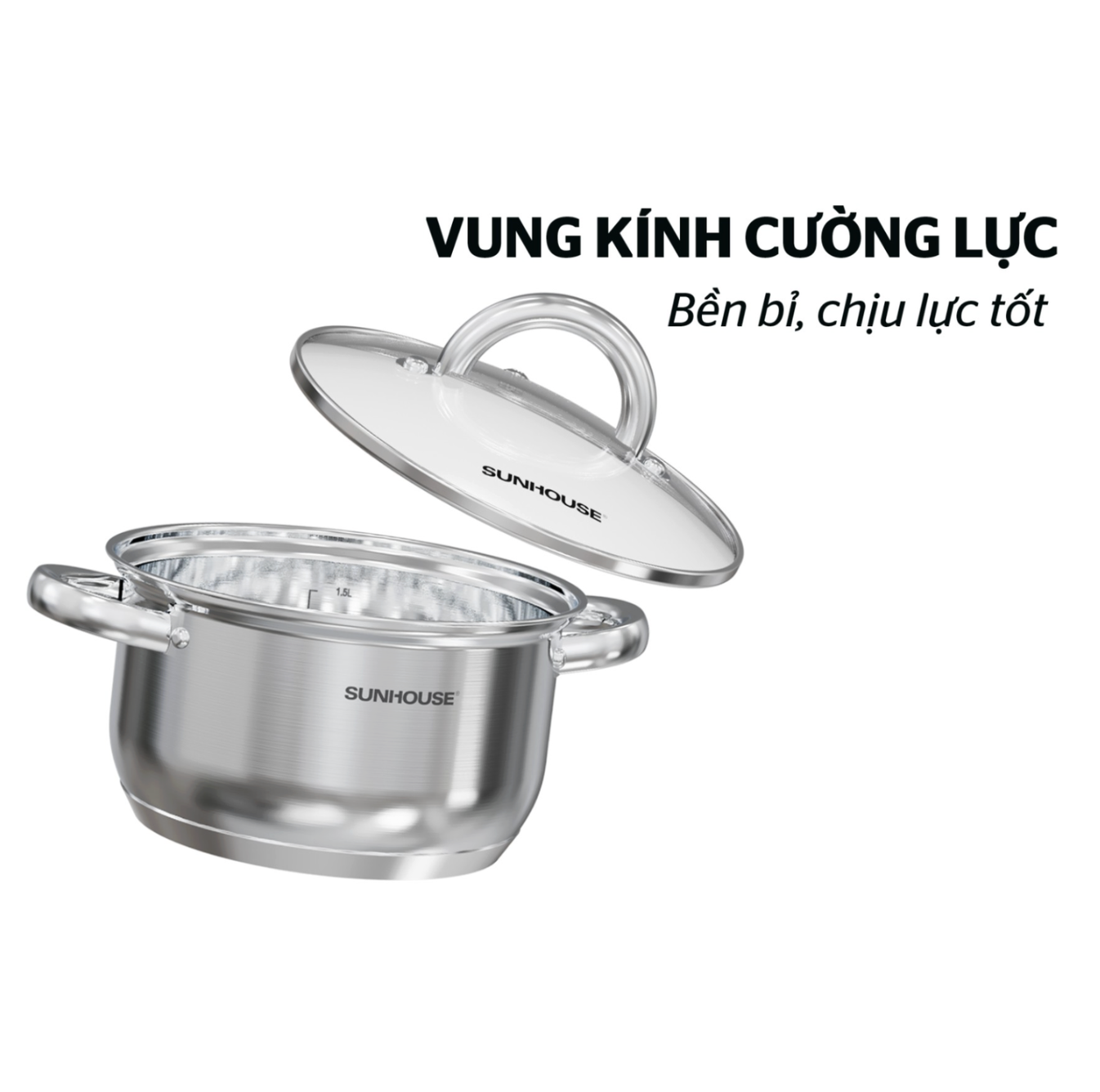 Bộ nồi Inox 3 đáy Sunhouse SHG361
