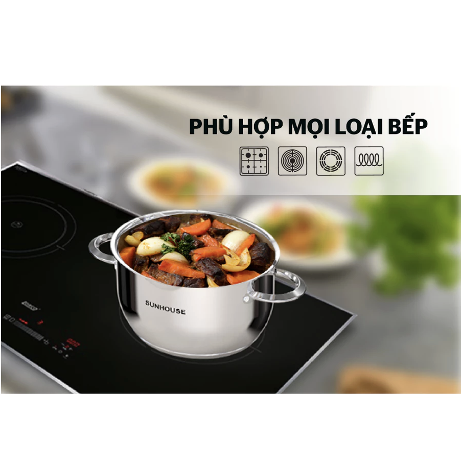 Bộ nồi inox 5 đáy Sunhouse SHG688