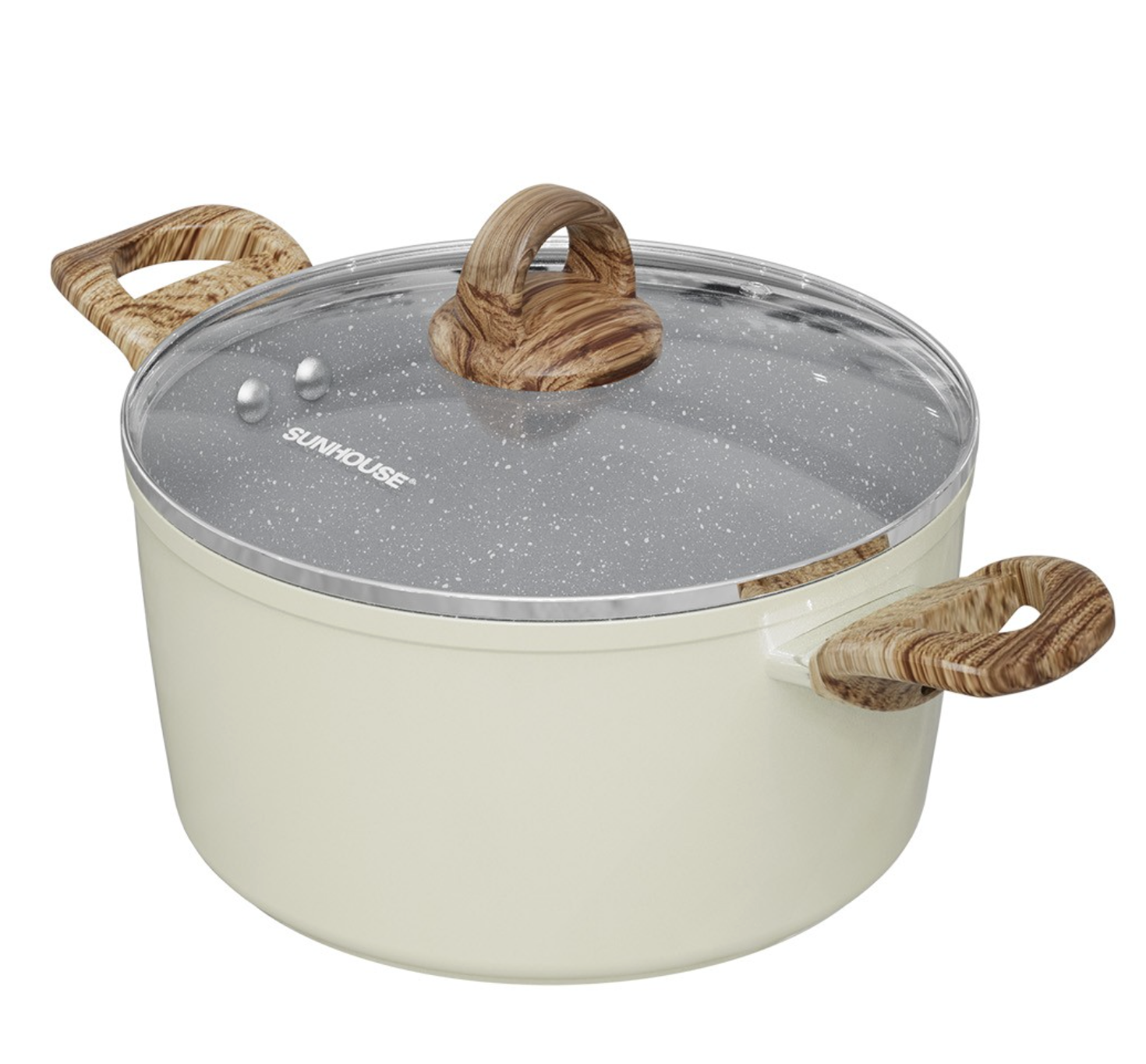 Bộ nồi chống dính vân đá đáy từ Sunhouse SHG7979MA
