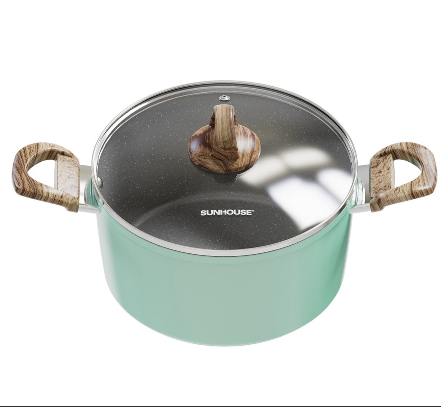 Bộ nồi nhôm đúc chống dính vân đá đáy từ Sunhouse SHG7979MB