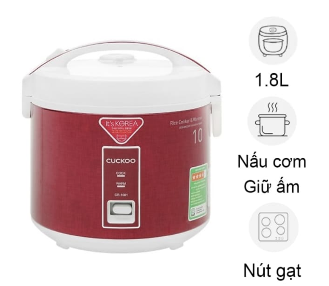 Nồi Cơm Điện Cuckoo CR-1081/RDWHVN