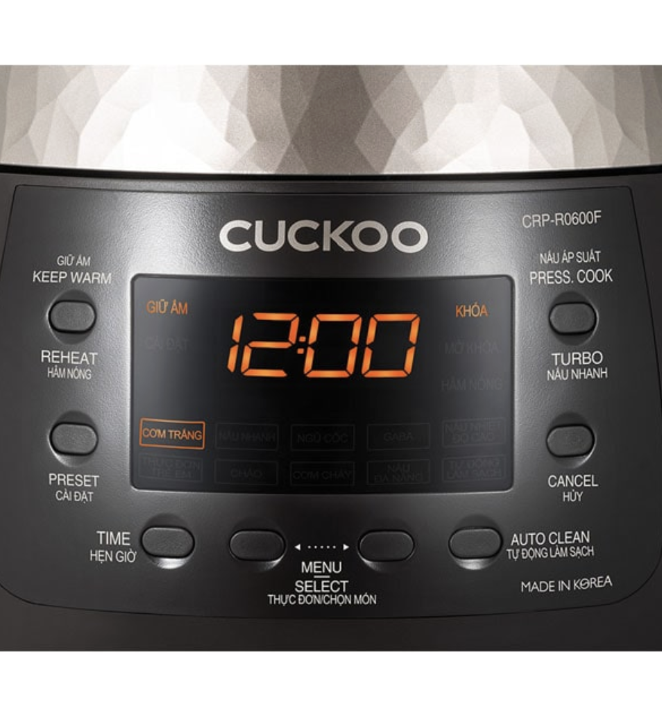 Nồi Cơm Điện Tử Áp Suất Cuckoo CRP-R1000F/BKGBCRVNCV