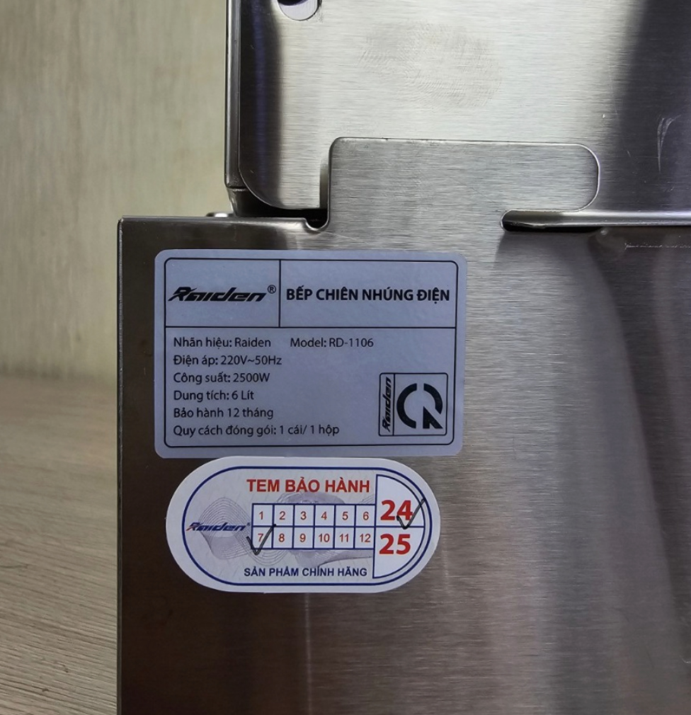 Bếp chiên nhúng điện Raiden RD-1106