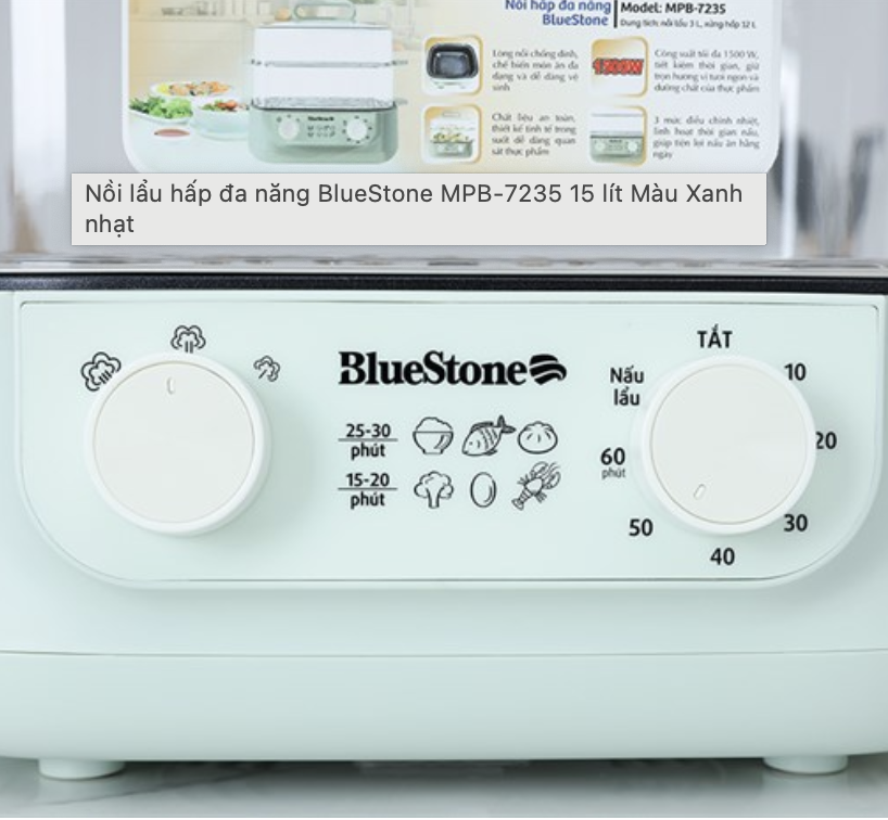 Nồi lẩu hấp điện đa năng BlueStone MPB-7235