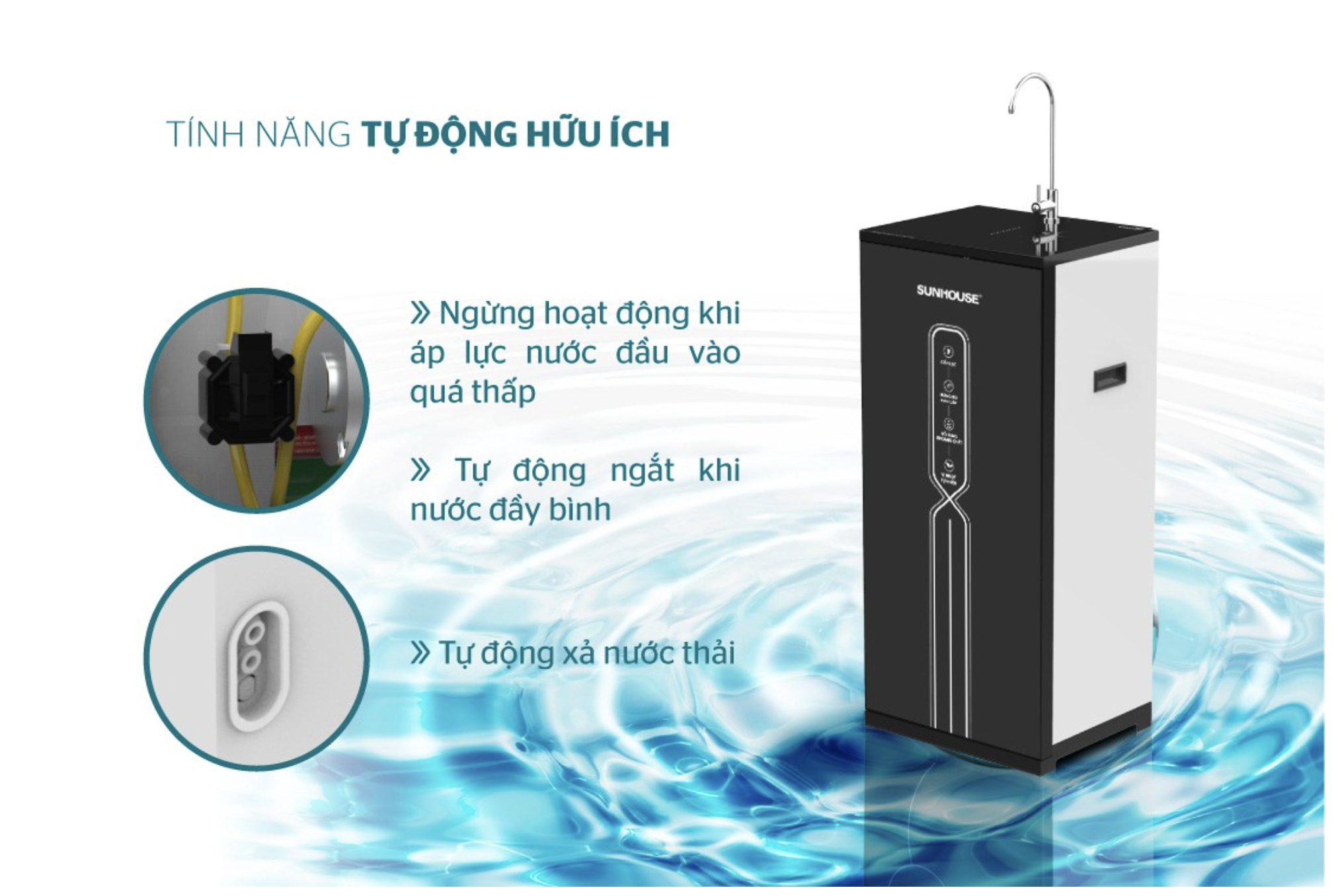 Máy lọc nước R.O 9 lõi Sunhouse SHA8839K