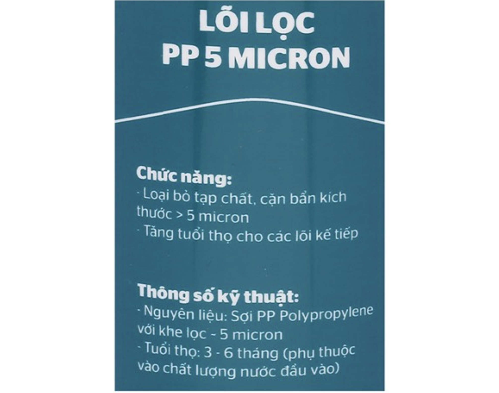 Lõi lọc R.O Sunhouse số 1 PP 5 Micron