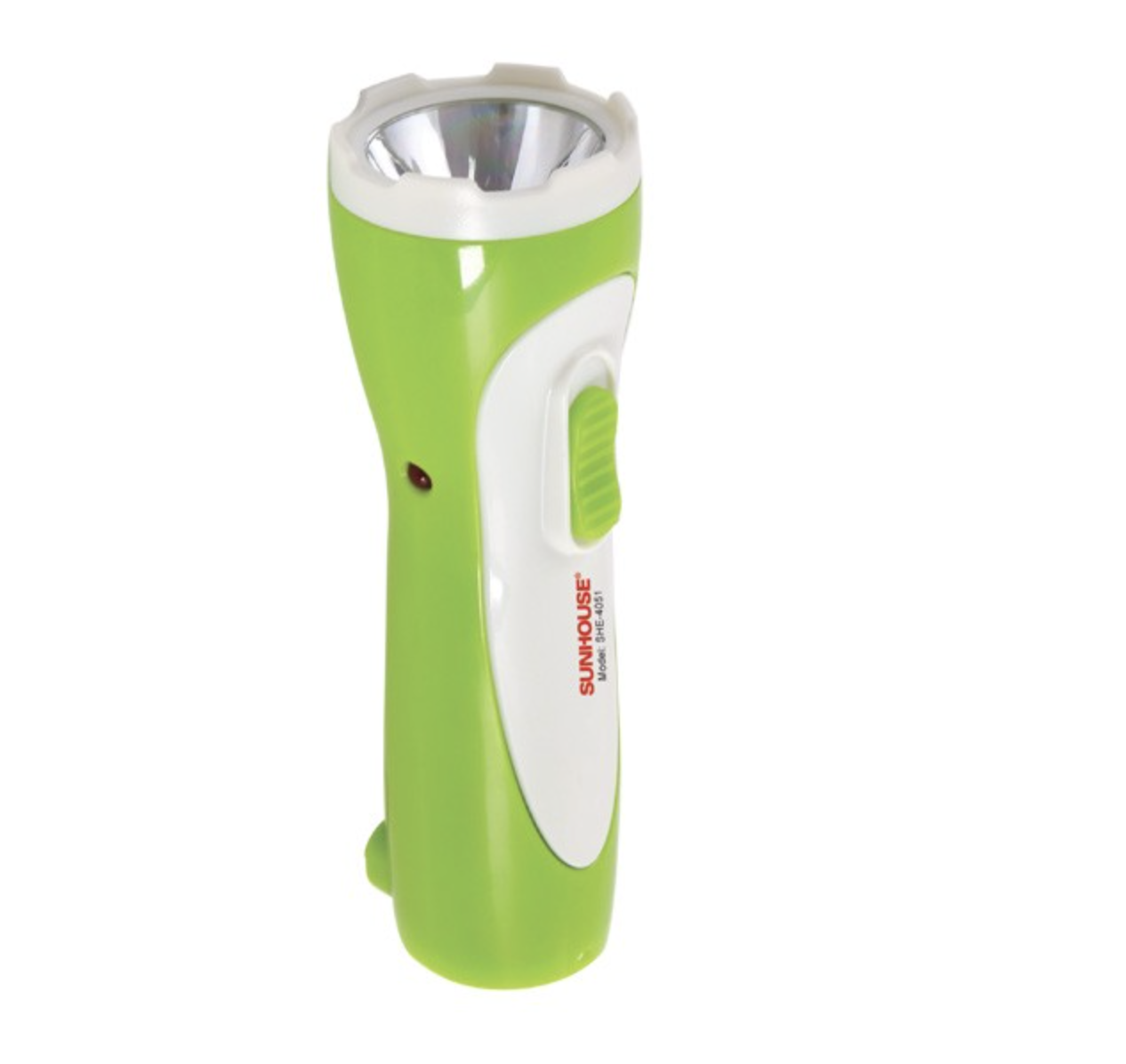 Đèn pin tay cầm Sunhouse SHE-4051 cỡ nhỏ trắng xanh lá