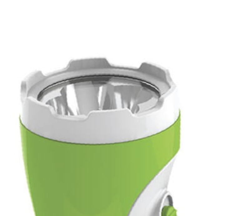 Đèn pin tay cầm Sunhouse SHE-4051 cỡ nhỏ trắng xanh lá
