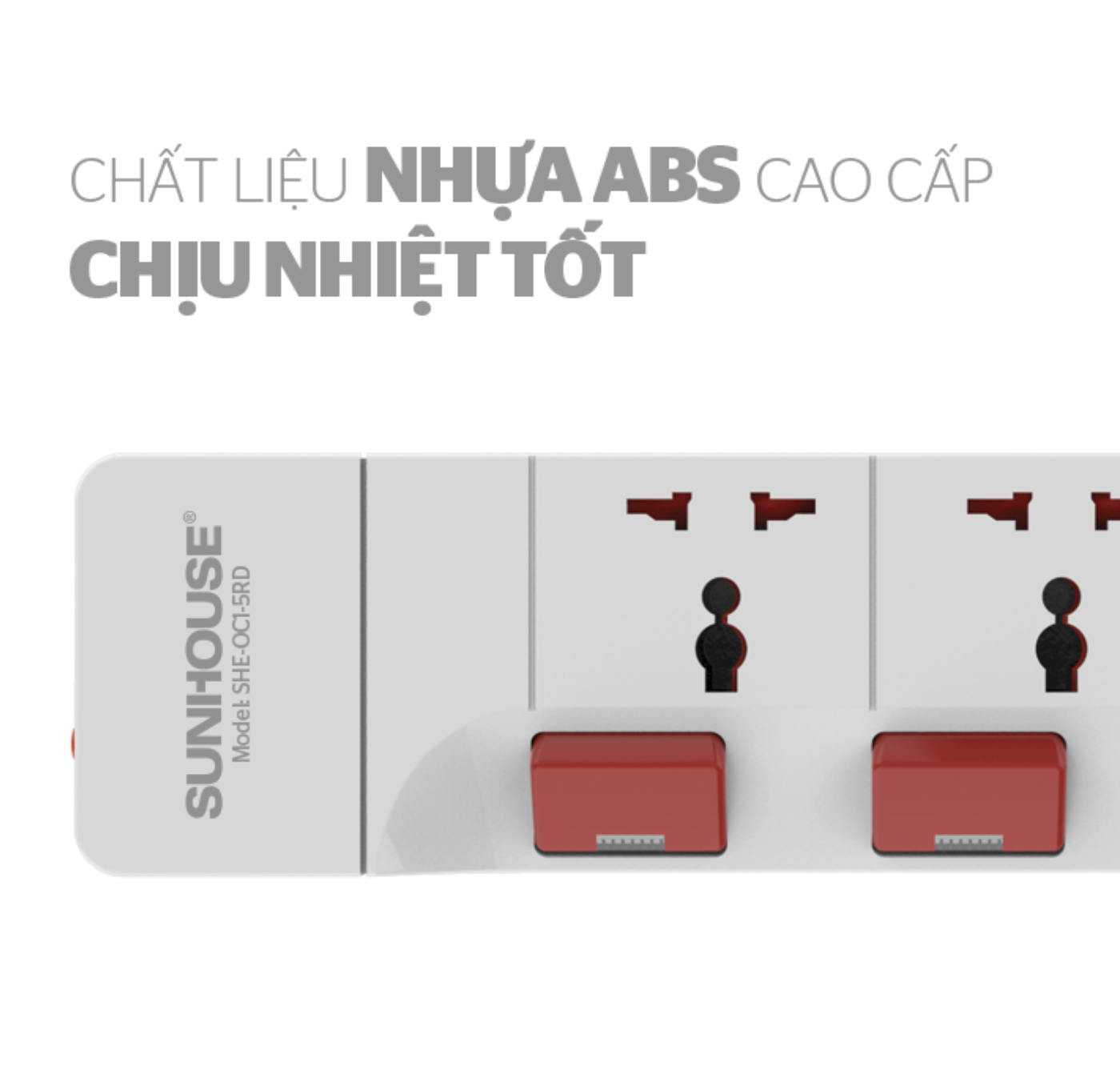 Ổ cắm điện Sunhouse SHE-OC1-5RD