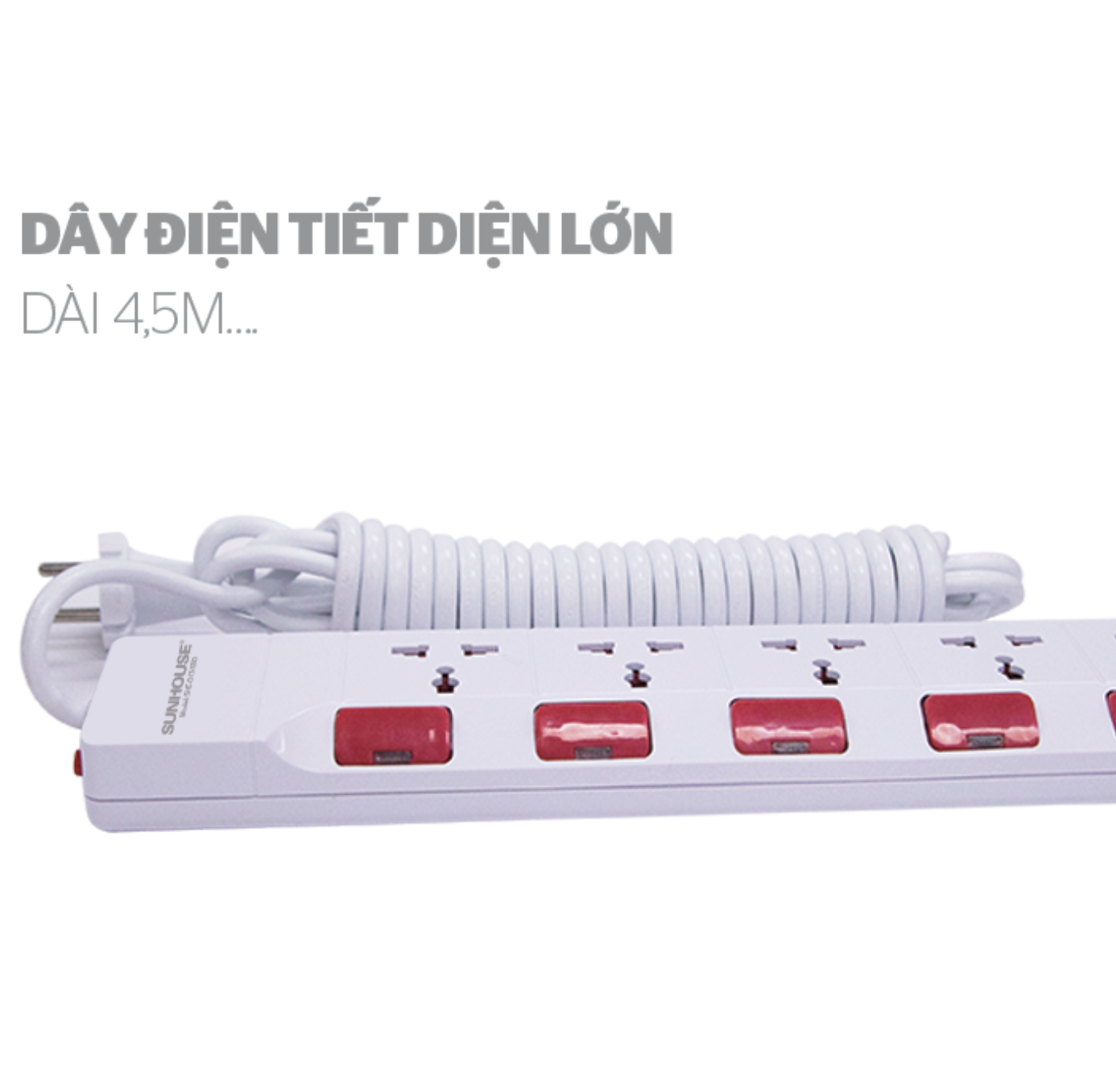 Ổ cắm điện Sunhouse SHE-OC1-5RD