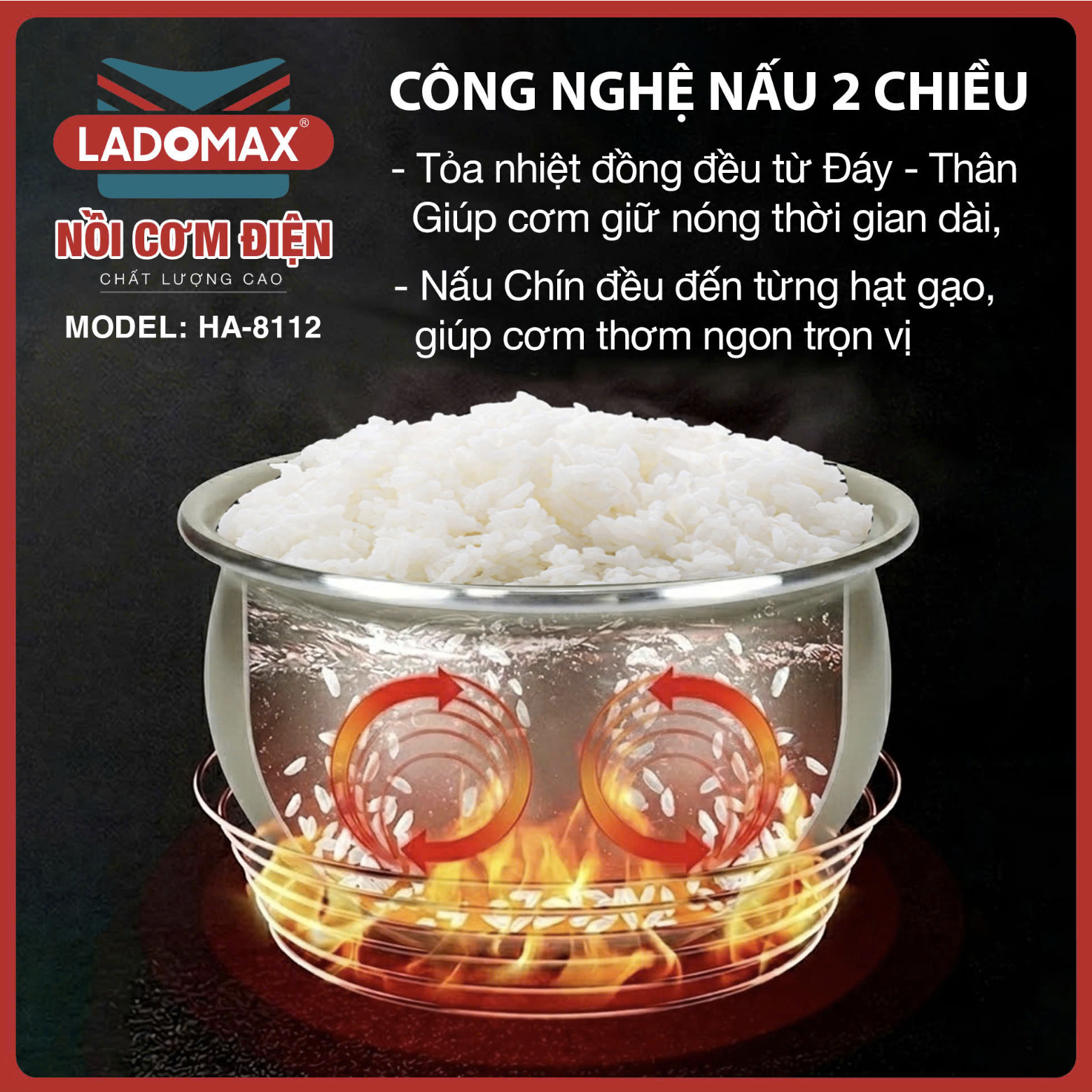 Nồi cơm điện Ladomax HA-8118
