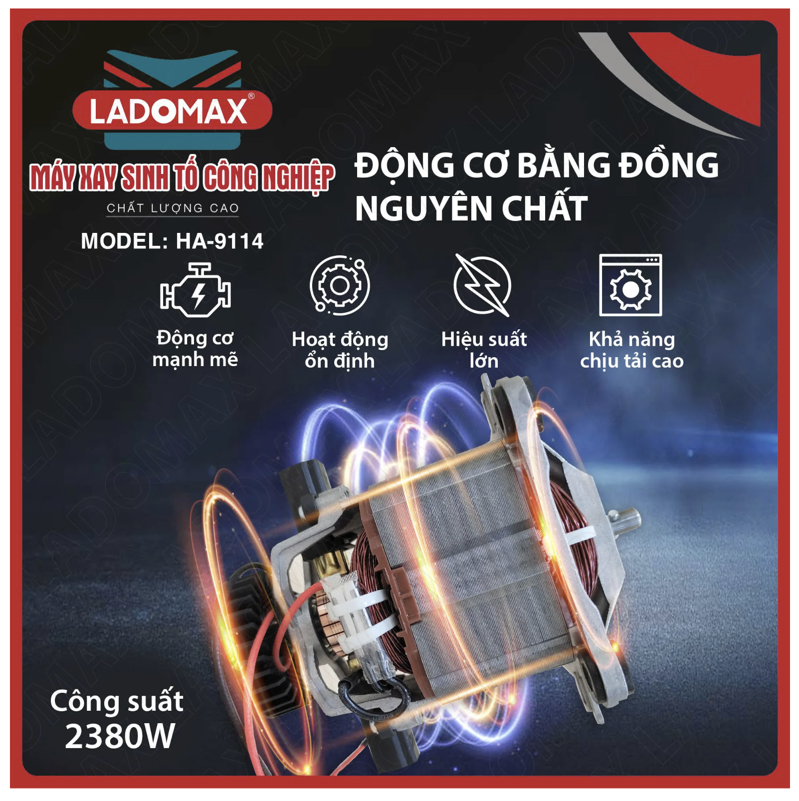 Máy xay sinh tố công nghiệp Ladomax HA-9114