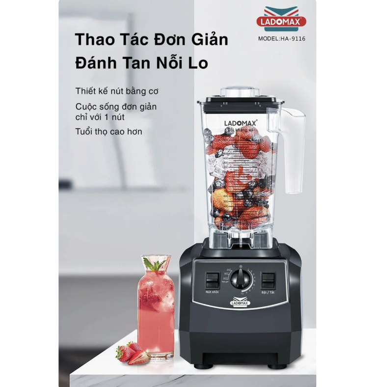 Máy xay sinh tố công nghiệp Ladomax HA-9116