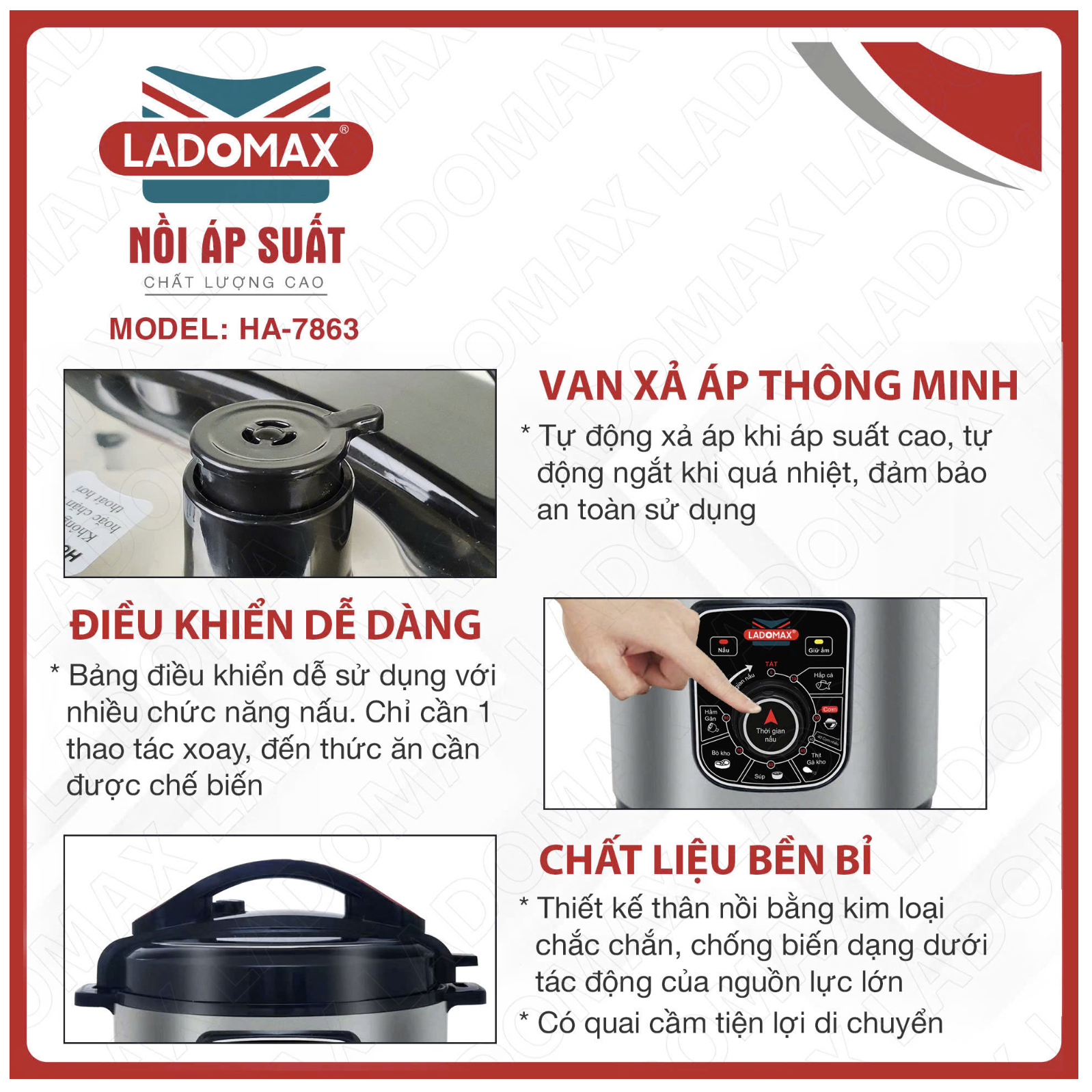 Nồi áp suất Ladomax HA-7863