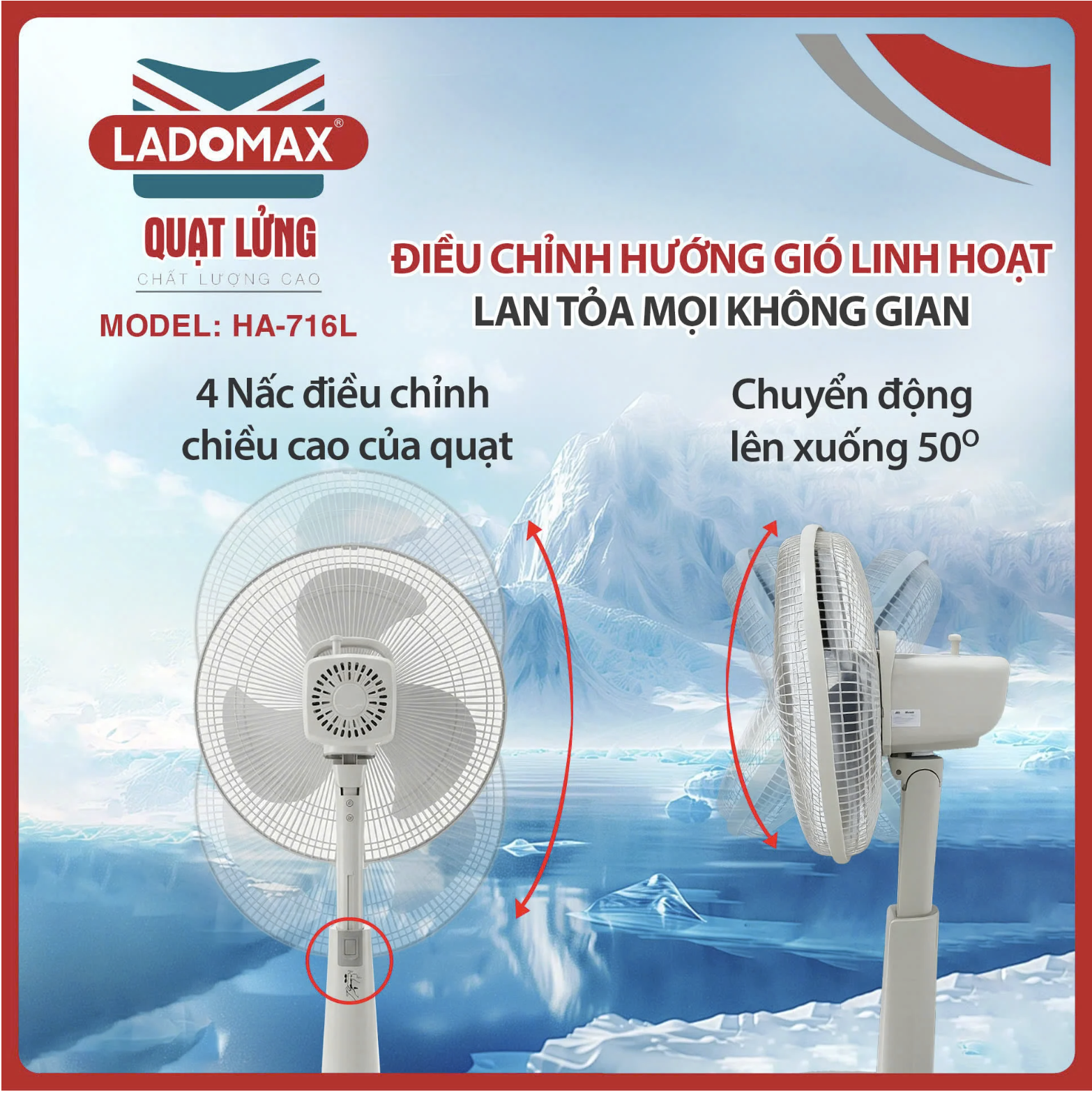 Quạt lửng Ladomax HA-716L