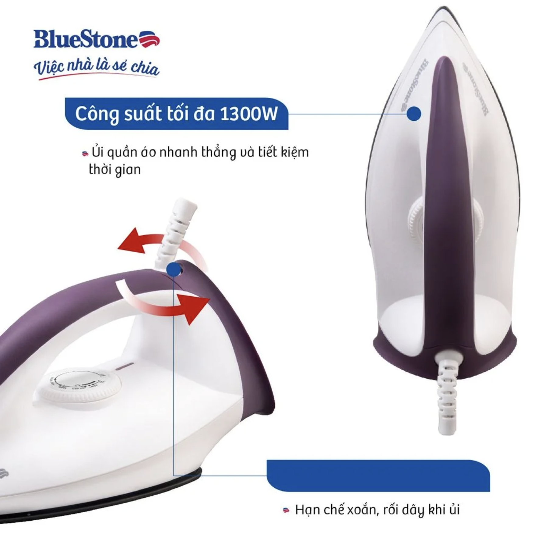 Bàn ủi khô BlueStone DIB-3726