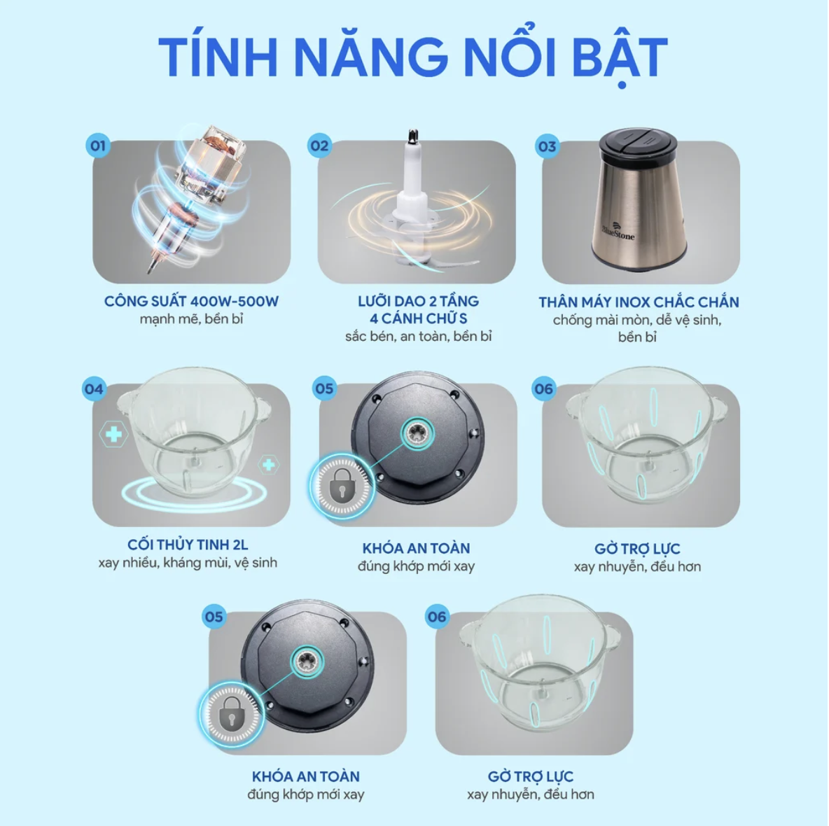 Máy xay thịt BlueStone CHB-5151