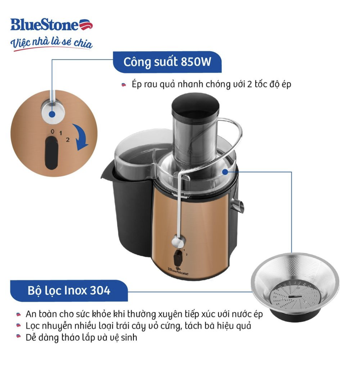 Máy ép trái cây BlueStone JEB-6545