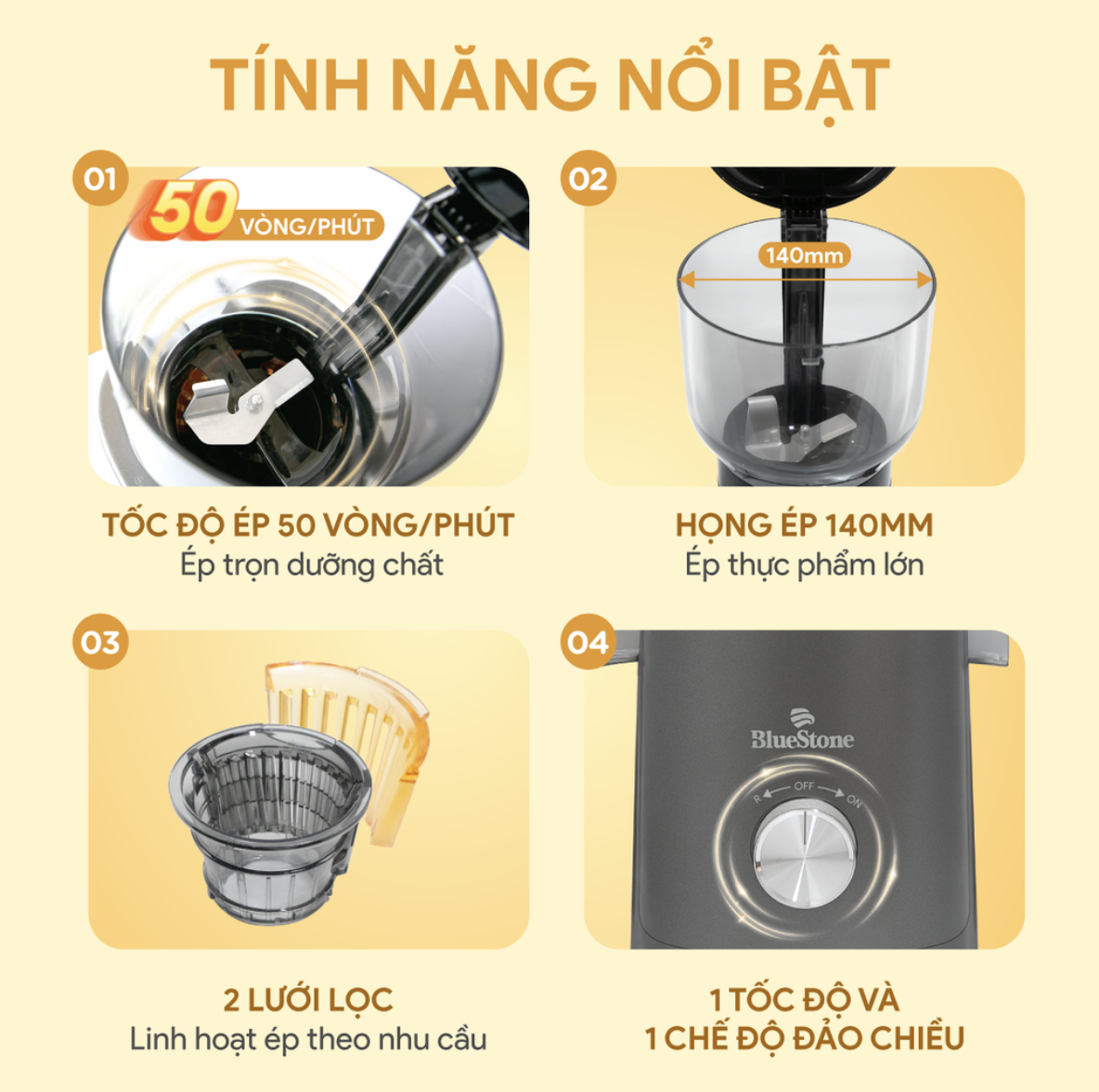 Máy ép chậm BlueStone SJB-6553