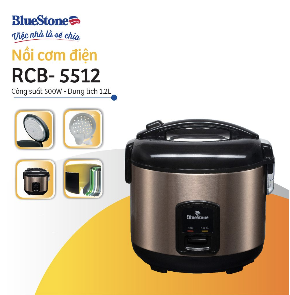 Nồi cơm điện BlueStone RCB-5512