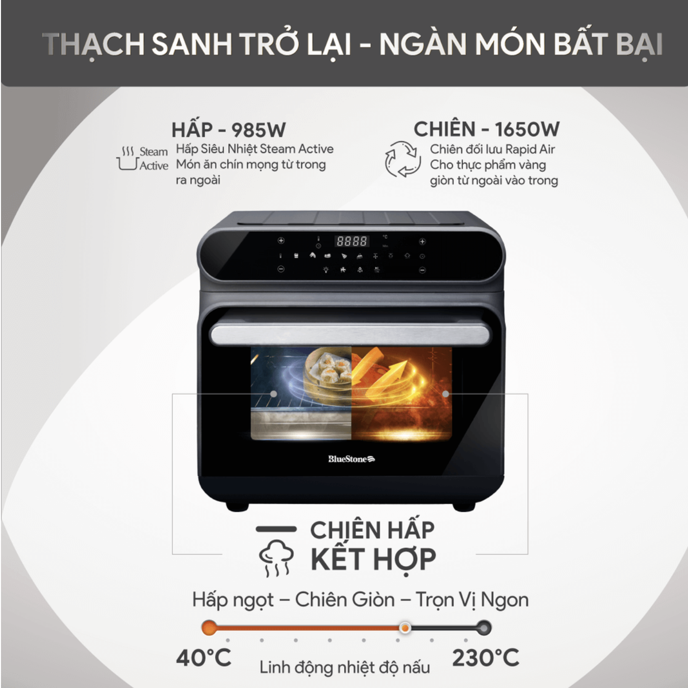Nồi chiên không dầu hơi nước BlueStone AFB-5895