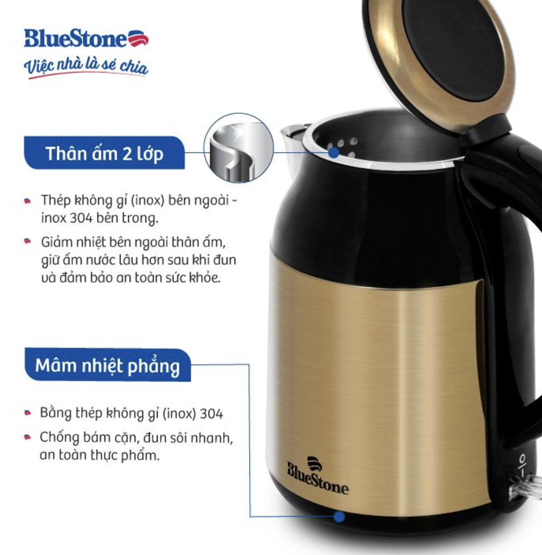 Ấm đun nước BlueStone KTB-3369