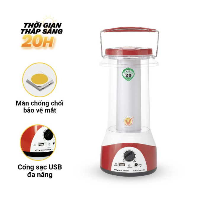 Đèn sạc Honjianda HJD-413